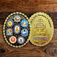Pièces personnalisées sans minimum Médaille d'honneur Pièces commémoratives de la marine Pièce commémorative Nickel Usn Challenge