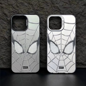 Custodia per iPhone <span class=keywords><strong>Spider</strong></span>-<span class=keywords><strong>Man</strong></span>, Compatibile con iPhone 15 13 Pro Max 16 Promax, Colore Argento Laser, Antiurto e Resistente alle Cadute - Product Image 1