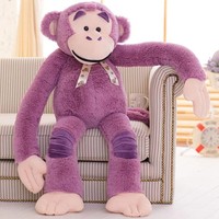 Peluche singe géant à longs bras, très populaire, avec grande bouche, en flanelle, coussin d'anniversaire, décoration de fête, unisexe, 14