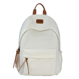 <span class=keywords><strong>Sac</strong></span> <span class=keywords><strong>à</strong></span> <span class=keywords><strong>dos</strong></span> <span class=keywords><strong>blanc</strong></span> élégant pour <span class=keywords><strong>femme</strong></span>-Idéal pour les voyages scolaires avec poignée - Product Image 1