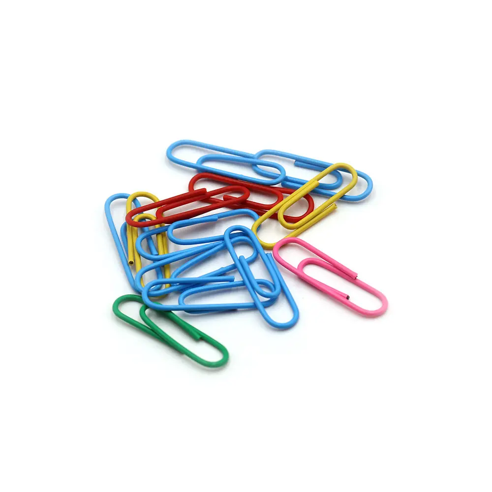 Kleur Paperclips Bulk Met Plastic Beklede Paperclips Groothandel Post Retour Type Naald Kantoorbenodigdheden 28M Paperclips