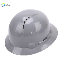 Casco de Seguridad Estilo MSA ANSI, Protección para la Cabeza, ABS, Ala Completa, para Construcción, Diseño de Fibra de Carbono con Transferencia de Agua