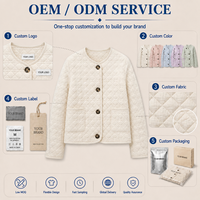 Nouvelle Veste d'Hiver Imprimée Matelassée pour Femme, Fermeture Boutonnée, Coupe-Vent, Marque Privée, Faible MOQ, Vente en Gros OEM ODM Personnalisée