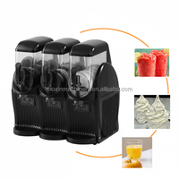 Distributeur de boissons glacées MOXIN, best-seller, 3 réservoirs, machine à glace molle et à slush aux fruits