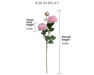 3 têtes artificielles en soie <span class=keywords><strong>blanche</strong></span> rose <span class=keywords><strong>fleur</strong></span> de <span class=keywords><strong>pivoine</strong></span> pour mariage décoration fête maison centre de table - Product Image 6