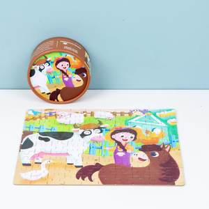 Nouveau thème de dessin animé pour enfants Puzzle en papier plat de 100 pièces Tranche d'âge <span class=keywords><strong>2</strong></span> à 4 et 5 à 7 ans Boîte cadeau Puzzle assorti - Product Image 5