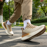 Chaussures de course sportives pour hommes ultra-légères à lacets, semelle extérieure en caoutchouc amortissant personnalisée, baskets décontractées