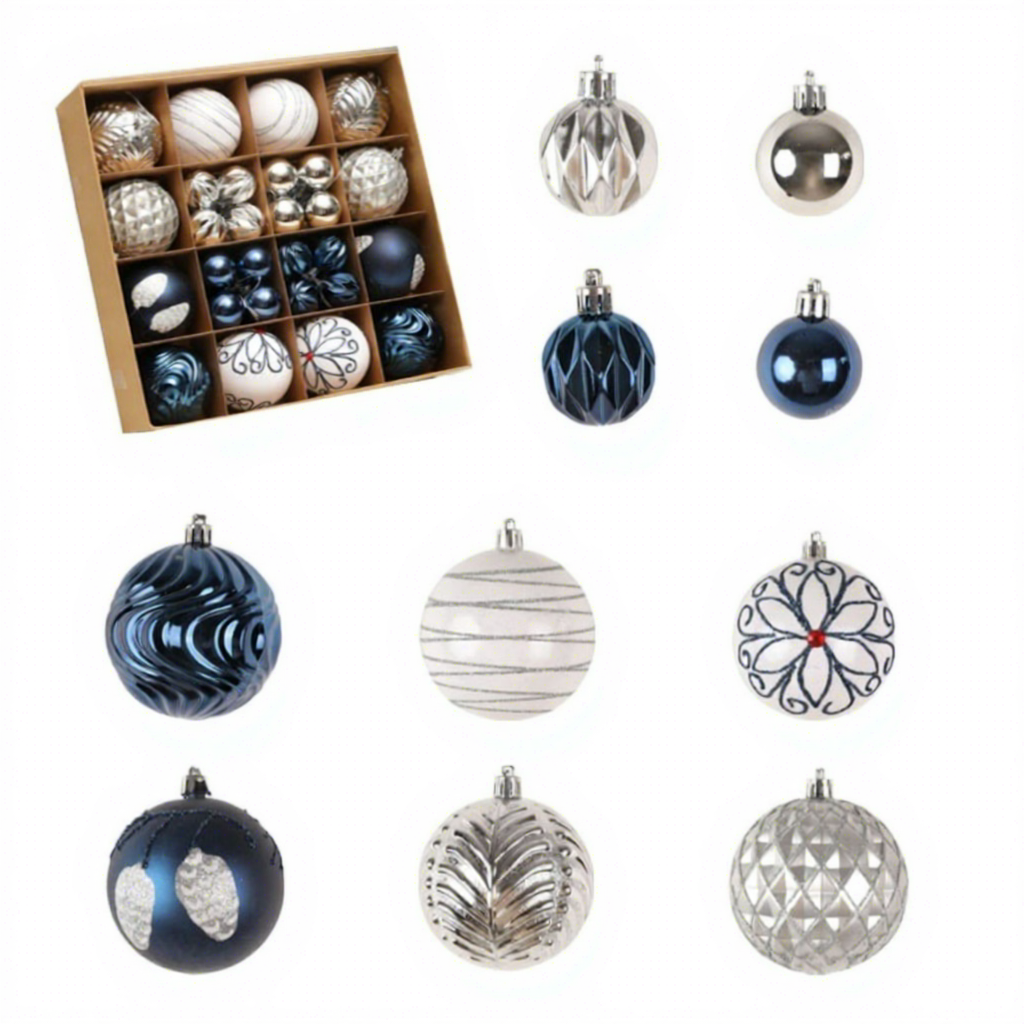 4cm bleu/blanc/argent-44