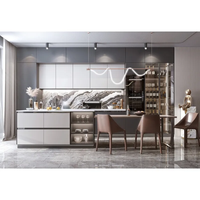 Meubles de cuisine aux designs modernes, conception 3D pour armoires de cuisine