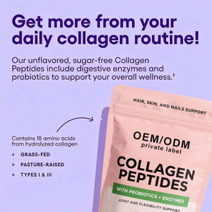 Poudre de <span class=keywords><strong>collagène</strong></span> hydrolysé <span class=keywords><strong>à</strong></span> 18 acides aminés |   Probiotiques et enzymes améliorés |   Complément beauté sans sucre et sans arôme - Product Image 3