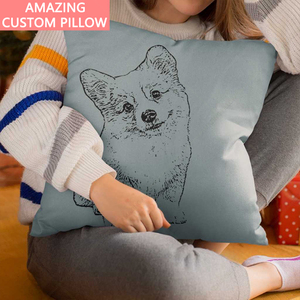Tùy Chỉnh Vật Nuôi Gối Với Hình Ảnh Cá Nhân Ảnh Con Chó Mèo Khuôn Mặt Hình Gối Tùy Chỉnh Thú Nhồi Bông Hình Ảnh Gối - Product Image 4