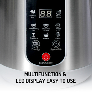 Máquina <span class=keywords><strong>para</strong></span> Leche de Almendras Crudas de Acero Inoxidable de 1200 ml, Preparador de Leche de Frutos Secos <span class=keywords><strong>para</strong></span> Alimentos de Bebé - Product Image 3