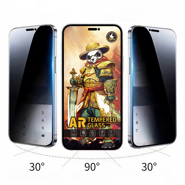 OEM Premium 9H OG Anti Spy Screen Protectors Full Cover Anti-static ESD Tempered Glass for Iphone15 Pro Max Screen Protectors