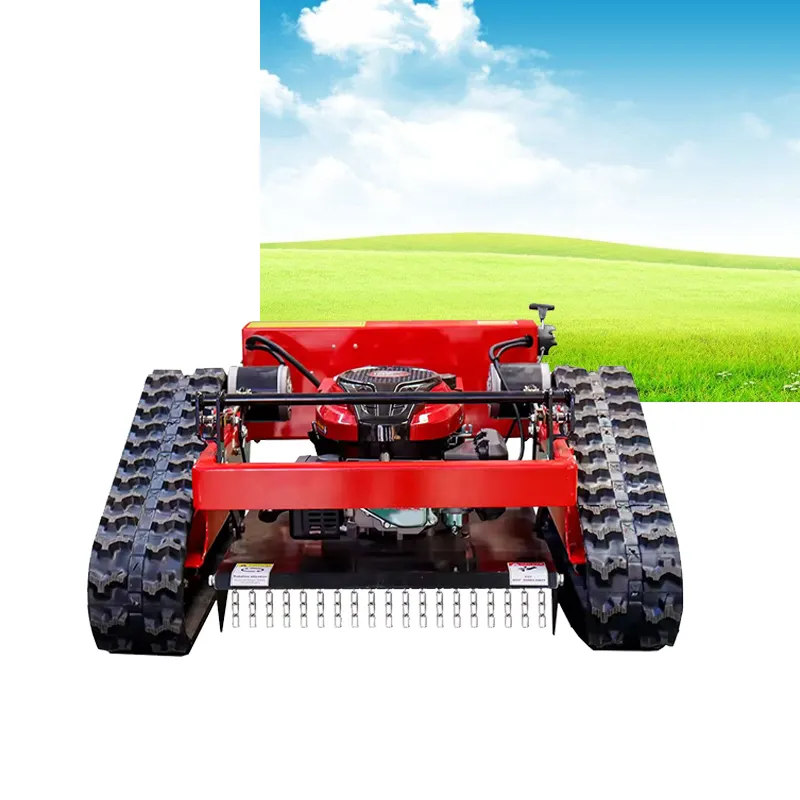Op Afstand Bestuurbare Grasmaaier Met Benzinemotor Ce Mini Crawler Volautomatisch