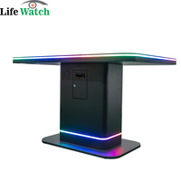 Mesa Táctil Interactiva de 43 Pulgadas para Restaurante, Hotel, Bar, Mesa de Centro Inteligente con Pantalla Táctil Capacitiva de 10 Puntos y Cargador Inalámbrico