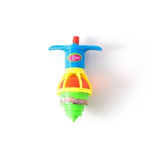 Toupie lumineuse à remonter, gyroscope coloré clignotant, jouet pour enfants de 2 à 4 ans, ensemble de lancement en plastique - Product Image 4