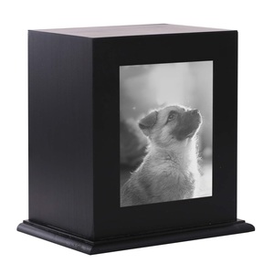 Pet Wood Memorial <strong>Urn</strong> for Ashes Photo Frame Keepsake Box for <strong>Cats</strong> Dogs Caskets for Pets - Product Image 1