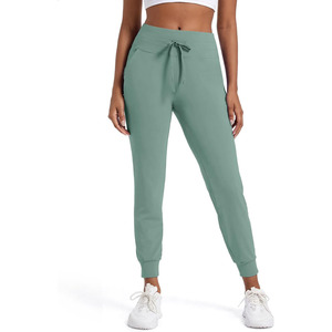 Pantalon cargo d'hiver pour femme en tissu polaire respirant et écologique, avec cordon de serrage central, séchage rapide, couleur unie – Meilleur prix de gros - Product Image 1