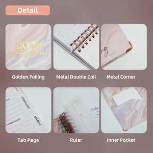 2025 2026 stampa personalizzata a spirale mensile <span class=keywords><strong>Notebook</strong></span> impostazione obiettivo rivista Planner