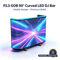 Mesa de DJ LED Curva en Forma de U P2.5 GOB, Mostrador de DJ LED con Alta Frecuencia de Actualización de 3840Hz, Pantalla LED, Sistema de Control NOVA Tb40 MRV412