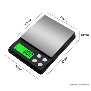 Balance électronique de précision 500g 0.01g, balance numérique de poche pour peser les pierres précieuses - Product Image 2