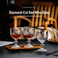 Verre à vin de luxe de style européen gravé, à pied haut, pour vin rouge, idéal pour la maison, les fêtes, les mariages, les restaurants, les bars, vente en gros, cadeau