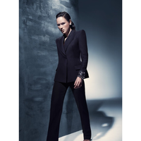 Nouvelle Collection : Blazers et Costumes pour Femme – Noir Uni, Bouton Unique, Luxe, Haute Qualité, Polyester/Coton Respirant, Personnalisable Mr Crazy Lady