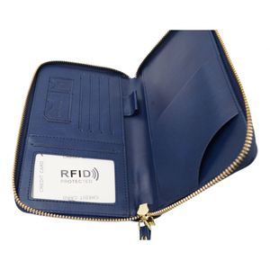 Cartera de Viaje Multifuncional de Moda con Ventana para Identificación y Correa para la Muñeca, Porta Pasaportes con Cierre y Bloqueo RFID - Product Image 3