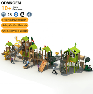 Equipo de Juegos Infantiles de Madera para Exteriores de Grado Comercial, Completo, para Parques - Product Image 1