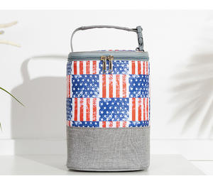 Printing <b>Lunch</b> Bag Isolated Buckle Handle Cooler <b>Box</b> New Oxford <b>Baby</b> Bottle Bag Aluminum Foil Thermal Insulation Mommy Bento Bag - Product Image 3