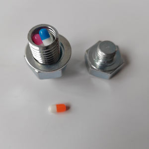 Conteneur de rangement secret à vis creuse de grande capacité, coffre-fort secret en acier inoxydable, vis et écrou, coffre-fort de diversion secret - Product Image 3