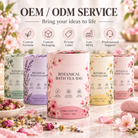 Teh Herbal Mandi Label Pribadi, Campuran Bunga Alami untuk Spa di Rumah yang Menenangkan, Rendaman Mawar Lavender Chamomile