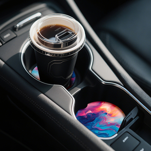 Sottobicchieri per Sublimazione Fai-da-Te, Pressa a Caldo, Sottobicchieri in Neoprene, Sottobicchieri Vuoti per Tintura, Accessori Auto di Alta Qualità per Bevande - Product Image 2