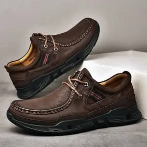 Scarpe da uomo di lusso scarpe casual in pelle scarpe in pelle marrone nera per uomo