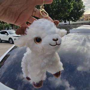 Sincan Koyun Peluş Kolye Ucu Sevimli Karikatür Koyun Peluş Oyuncak Süsü Çiftler Anahtarlık Charm Polyester Elyaf Toplu File Çanta - Product Image 2