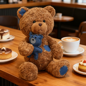 Nuovi Arrivi Creativi: Orsacchiotto di Peluche Super Morbido con Patchwork, Bambola Compagna Imbottita per Alleviare lo Stress - Product Image 3