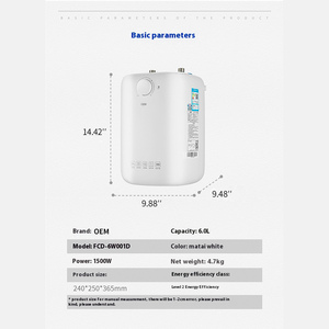 Personnalisé de haute qualité à bas prix 24v chaudière de stockage 6l Calentador De Agua Electrico 220v <span class=keywords><strong>Camping</strong></span> réservoir Rv 12v chauffe-eau - Product Image 2