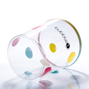 Clear bucket cylinder custom tube packaging plastic pvc transparent box with custom logo