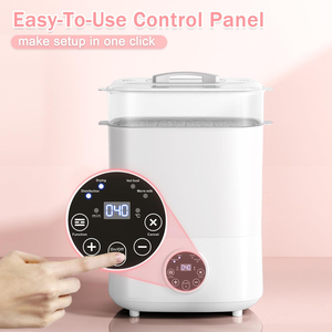 Stérilisateur et sécheur de biberons 5-en-1 grande capacité, désinfectant et sécheur de biberons 2 couches, compact, électrique à vapeur - Product Image 6