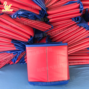 LCWJ - Piscina de Arena Plegable de 100 cm x 120 cm, Diseño Costero de PVC Rojo, para Niños, Ecológica, para Uso en Interiores y Exteriores - Product Image 2