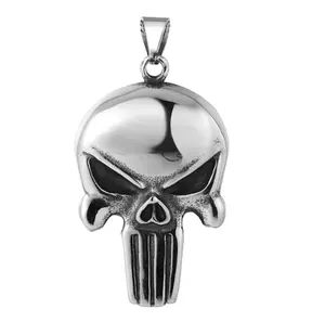 DUYIZHAO Myth Fantasy Hell Character Theme Charm Custom Hip Hop Rap Jewelry Stainless Steel Accessories Punisher Skull Pendant