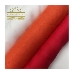 Fabricants en gros Rigu pur lin lin français tissu lavé au sable couleur unie lin tissé organique 100% tissu de lin - Product Image 1