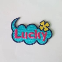 Patch brodé trèfle à quatre feuilles porte-bonheur, applique mignonne en relief pour veste, sac à dos, vêtements de mode pour adolescents, DIY