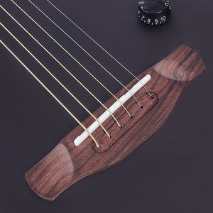 Système de guitare <span class=keywords><strong>DK6</strong></span> 6 cordes 22 frettes électrique avec micro piézo, corps en acajou, touche en palissandre, accastillage en os, noir mat - Product Image 4