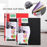 Carpeta de Archivo con Clip de 3 Anillos, Extraíble, para Organización de Oficina, Material PP, Diseño de Carpeta para Cuadernos