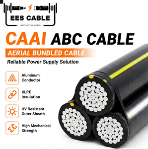 Cavo EESCABLE 2x50+<span class=keywords><strong>1x16</strong></span>+N35 ABC CAAI Y ASTM B LV con rivestimento in Alluminio (AL) e isolamento XLPE, 4 conduttori (fase e neutro) per illuminazione. - Product Image 1