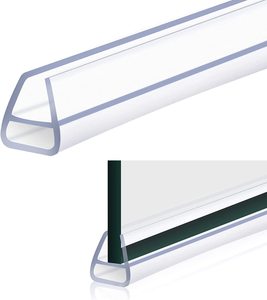Tira de sellado de PVC para mamparas de <span class=keywords><strong>ducha</strong></span>, para vidrio curvo de 4, 5, 6, 7, 8, 10 mm, para sellar huecos y evitar fugas de agua - Product Image 2