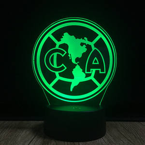 3D Led gece işığı lambası yenilik 7 renk değişimi yaratıcı <span class=keywords><strong>CA</strong></span> kuzey amerika haritası akrilik lamba - Product Image 1