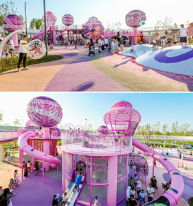 Parque Infantil Profesional Personalizado con Tobogán de Cohetes y Escalada Interactiva para Parques o Resorts No Estándar - Product Image 6