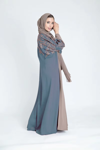 Haya Modest Mujeres Maxi Abaya Venta al por mayor en el Reino Unido Dubai Borka Vestido de manga larga Antiestático Estilo Emirates - Product Image 2